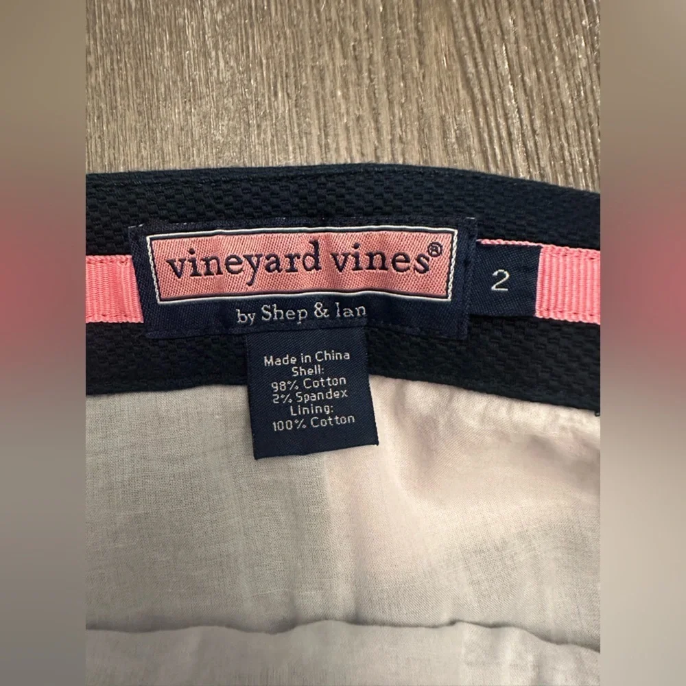 VINEYARD VINES NAVY AND PINK PATCHWORK MINI SKIRT - Size 2 SKU:465